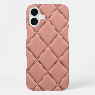 Funda Para iPhone 16 Plus Efecto de tela rosa