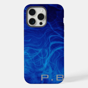 Efecto único azul eléctrico monogramado