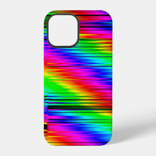 Funda Para iPhone 12 Efectos digitales. Fondo abstracto multicolor. C