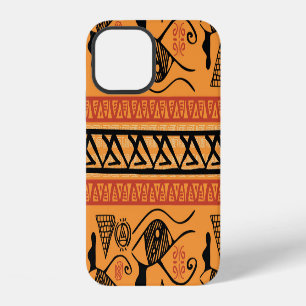 Funda Para iPhone 12 Egipcio De Rayas, Tribal Motif Vintage.