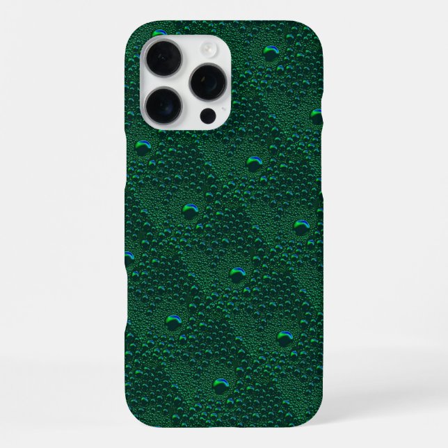 Funda Para iPhone El agua cae sobre el Metalizado verde (Reverso )