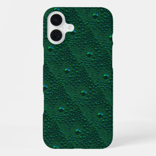 Funda Para iPhone 16 Plus El agua cae sobre el Metalizado verde