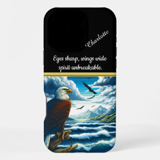 Funda Para iPhone 16 Pro Max El águila majestuosa contemplando las tranquilas a