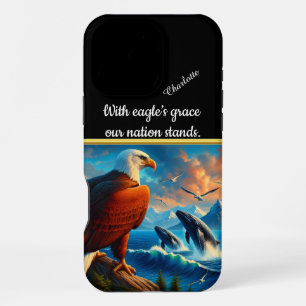 Funda Para iPhone 16 Pro Max El águila observa la violación de las ballenas al