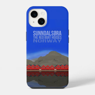 Funda Para iPhone 14 El Barco Rojo Casas Sunndalsøra Noruega