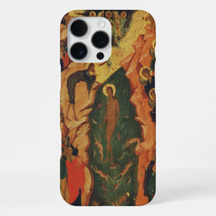 Funda Para iPhone 16 Pro Max El bautismo del icono bizantino de Jesucristo
