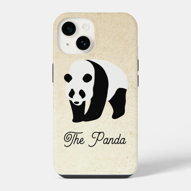 Funda Para iPhone El bloque de color Panda (Reverso )