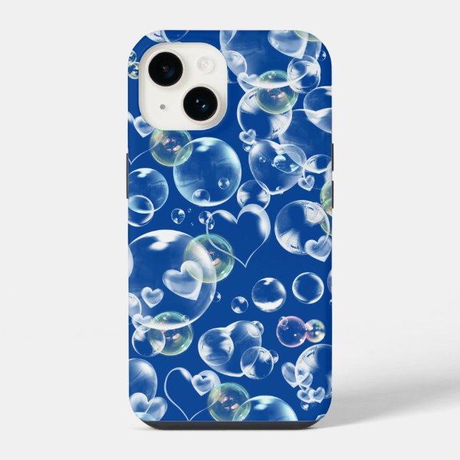 Funda Para iPhone El corazón jabonea burbujas (Reverso )
