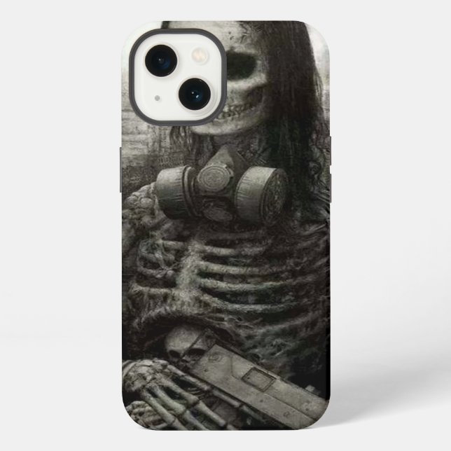 Funda Para iPhone el cráneo haloween (Reverso )
