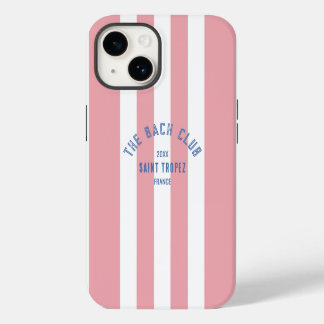 Funda Para iPhone 14 El Crest de The Bach Club con franja rosa para des