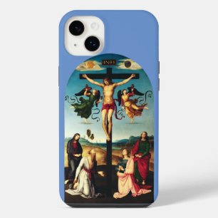 Funda Para iPhone 14 Plus El Cristo Crucificado con la Virgen María