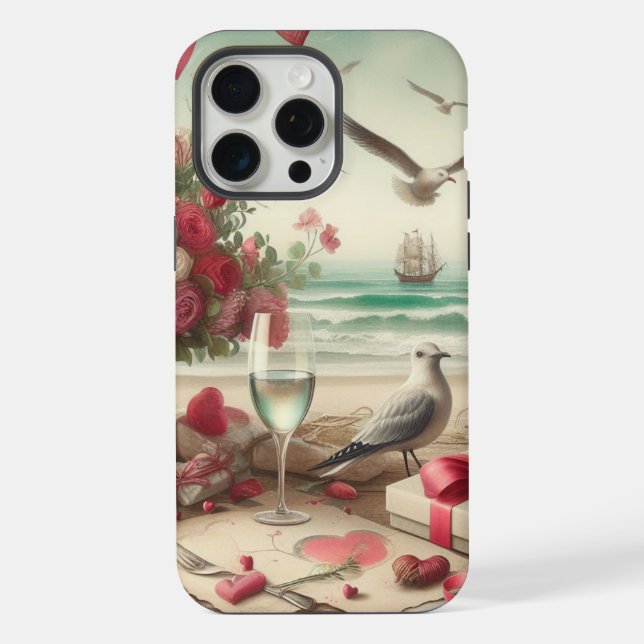 Funda Para iPhone El día de San Valentín costero/náutico (Reverso )