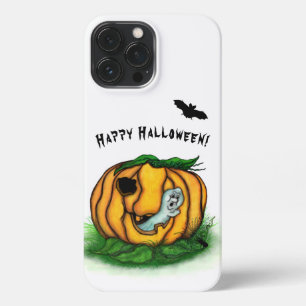 Funda Para iPhone 13 Pro Max El fantasma de Halloween , Bat , Ghost y Spider
