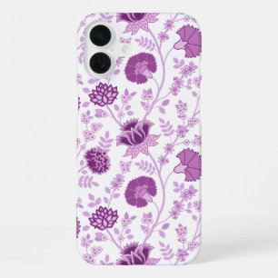 Funda Para iPhone 16 Plus El gran patrón floral jacobino se pudre en blanco