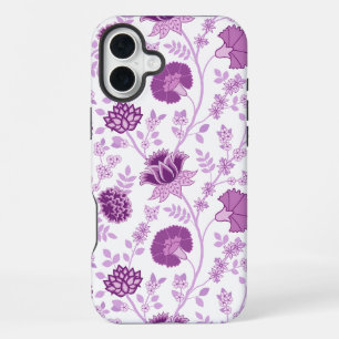 Funda Para iPhone 16 Plus El gran patrón floral jacobino se pudre en blanco