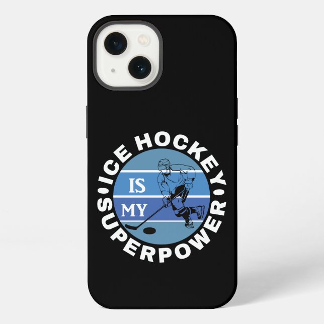 Funda Para iPhone El hockey sobre hielo es mi superpoder (Reverso )