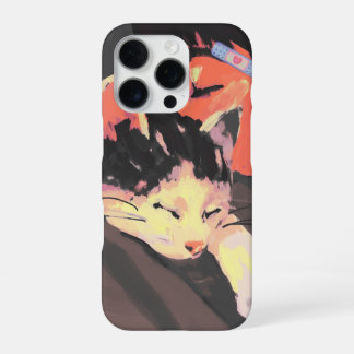 Funda Para iPhone 16 Pro El Ilustracion de un gato y una persona acogedores