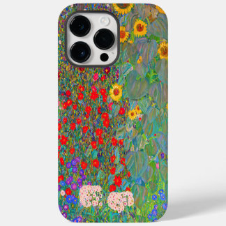 Funda Para iPhone 14 Pro Max El jardín de la granja Gustav Klimt con girasoles