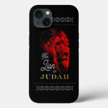 El León de Judá Negro Rojo Dorado Cristiano