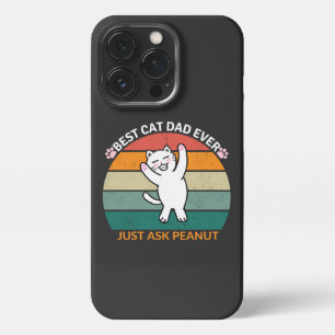 Funda Para iPhone 13 Pro El mejor padre del gato, pregúntale a Peanut, papá