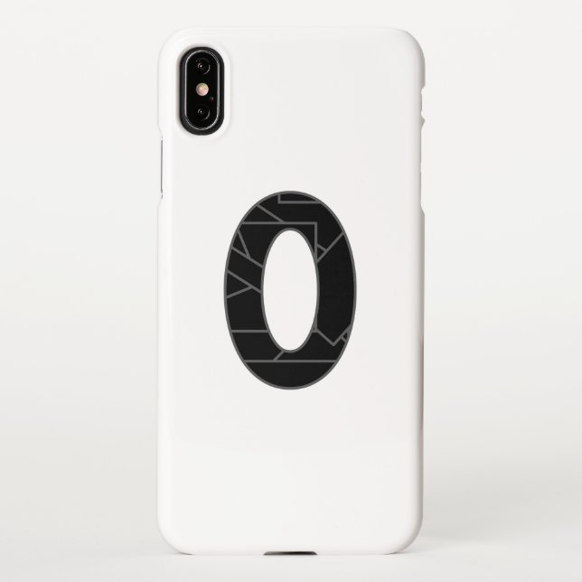 Funda Para iPhone El número cero (0) en negro (Reverso)
