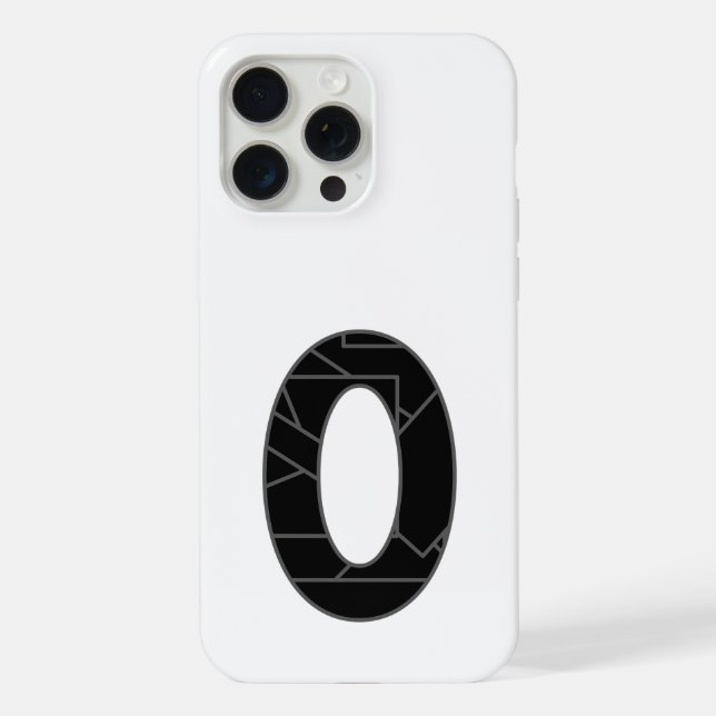 Funda Para iPhone El número cero (0) en negro (Reverso )