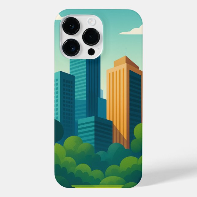 Funda Para iPhone El paisaje urbano moderno (Reverso)