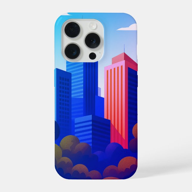 Funda Para iPhone El paisaje urbano moderno (Reverso )