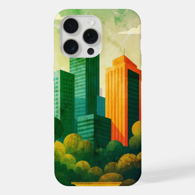 Funda Para iPhone El paisaje urbano moderno (Reverso )