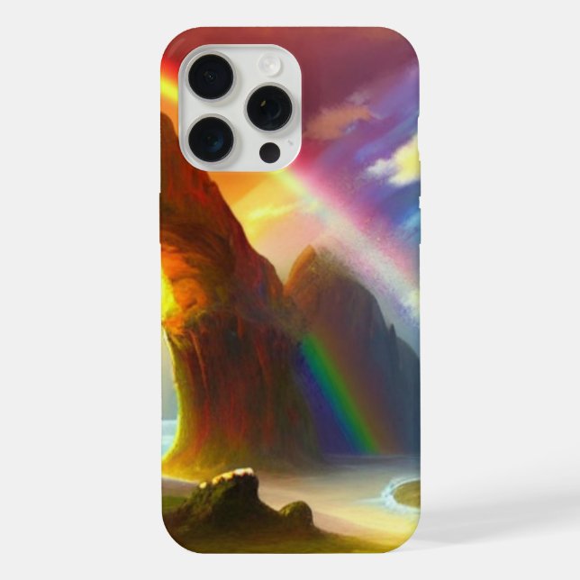 Funda Para iPhone El paraíso del arco iris: Un paisaje fantástico (Reverso )