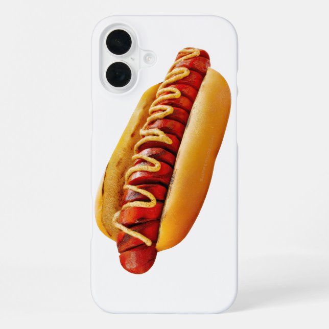 Funda Para iPhone El perro caliente de SlipperyJoe enclavado en un m (Reverso )