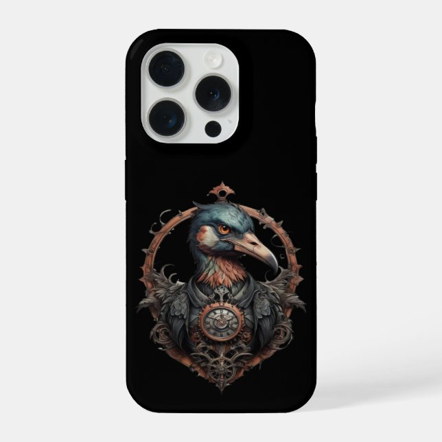 Funda Para iPhone "El Pico de Hierro: Un Ibis Steampunk"  (Reverso )