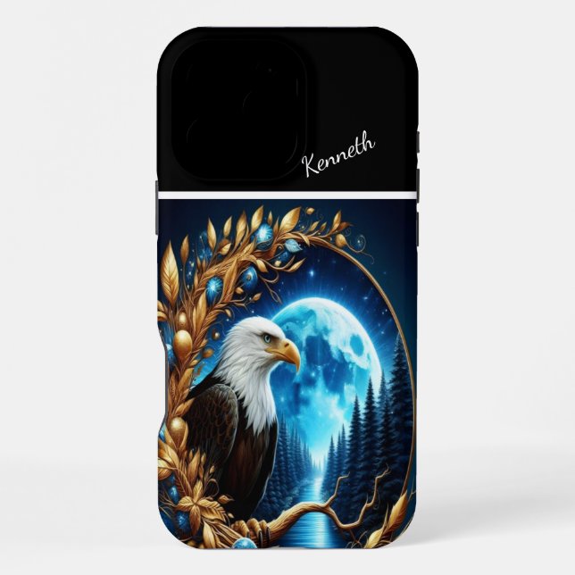 Funda Para iPhone El reloj onlit de Eagle (Reverso )