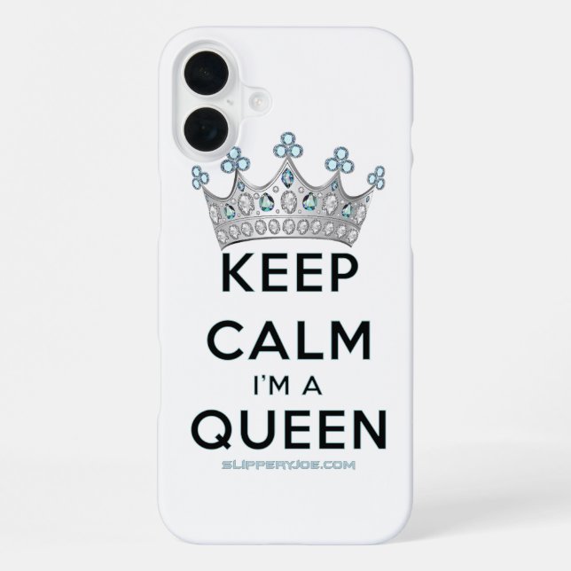 Funda Para iPhone El resbaladizo Mantenerse tranquilo con la reina r (Reverso )