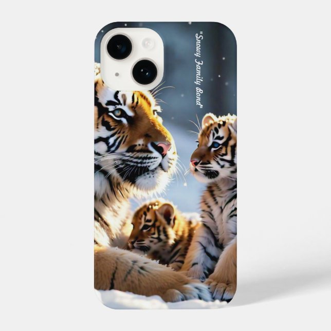 Funda Para iPhone "El retiro de invierno de la familia Tiger" (Reverso )