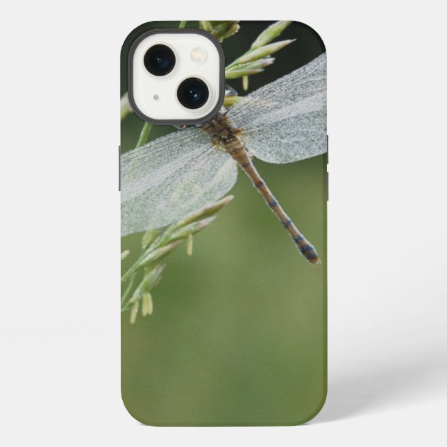 Funda Para iPhone El rocío cubrió la libélula de Darner (Reverso )