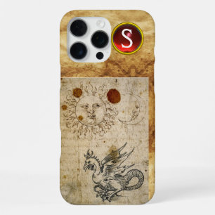 Funda Para iPhone 16 Pro Max EL SOL LA LUNA Y PARCHE DE BASILISCO Monograma