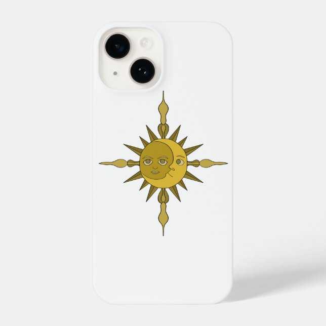 Funda Para iPhone El sol y la luna (Reverso )