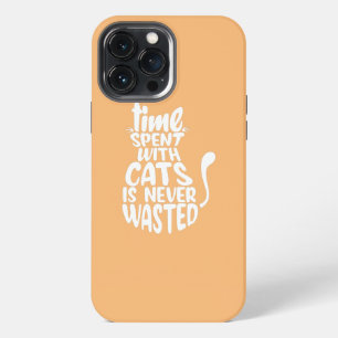 Funda Para iPhone 13 Pro Max El tiempo pasado con gatos nunca se desperdicia Ca