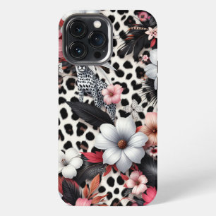 Funda Para iPhone 13 Pro Max El Tigre en Bosque Floral