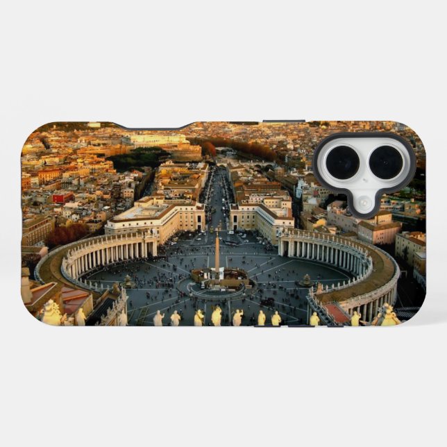 Funda Para iPhone El Vaticano de la Plaza San Pedro (Reverso Horizontal)