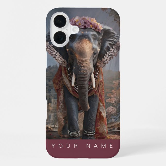 Funda Para iPhone Elefante Botánico (Reverso )