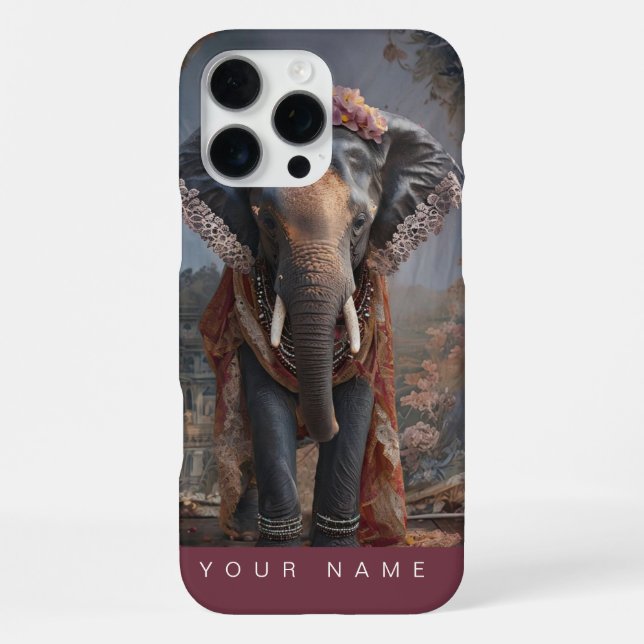 Funda Para iPhone Elefante Botánico (Reverso )