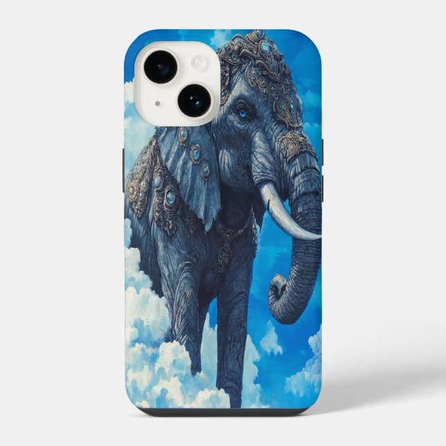 Funda Para iPhone 🐘 Elefante Celeste (Reverso )