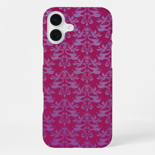 Funda Para iPhone 16 Plus Elefante damasco rojo iphone morado