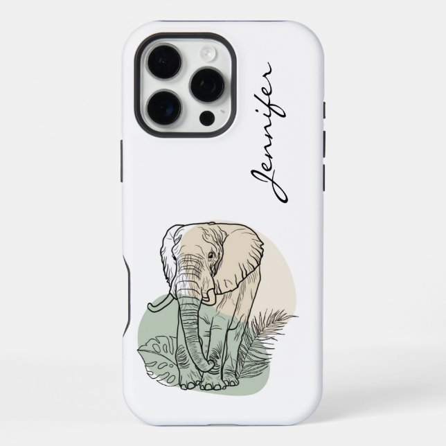 Funda Para iPhone Elefante moderno para iPhone  (Reverso )