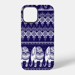 Funda Para iPhone 12 Elefante, paisley: patrón tribal vintage.