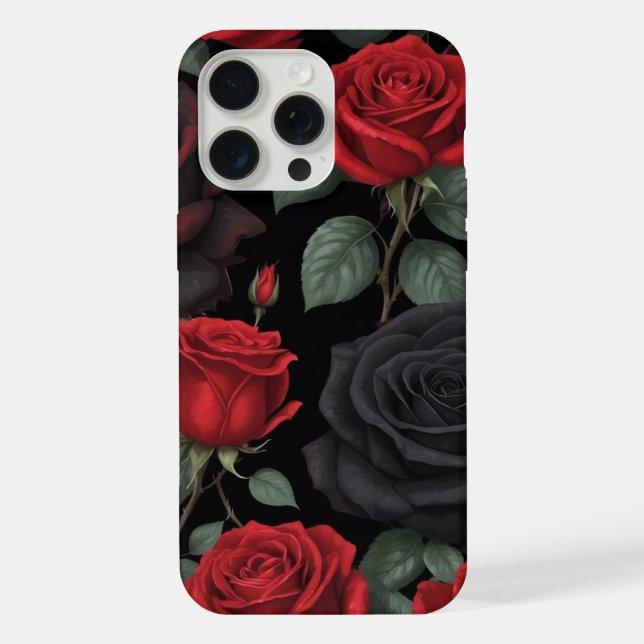 Funda Para iPhone Elegancia de Rosa Gótica (Reverso )