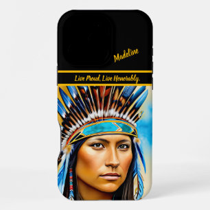 Funda Para iPhone 16 Pro Max Elegancia tribal de arte nativo