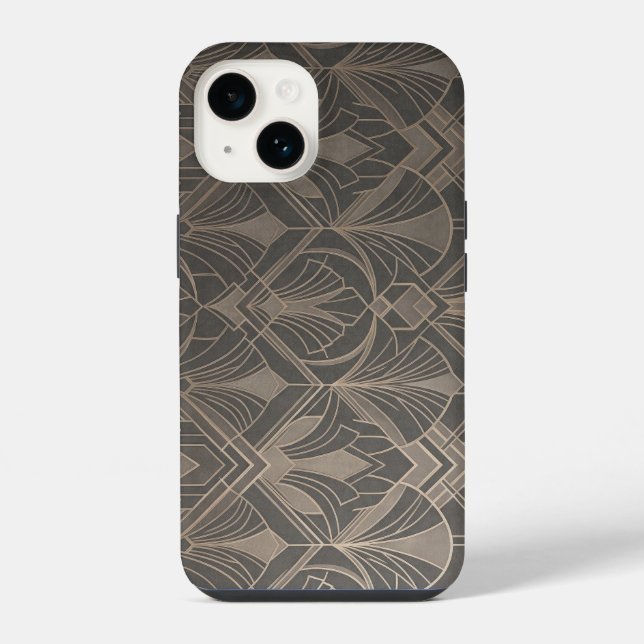 Funda Para iPhone Elegant Art Deco Geometric Pattern iPhone Case (Reverso )